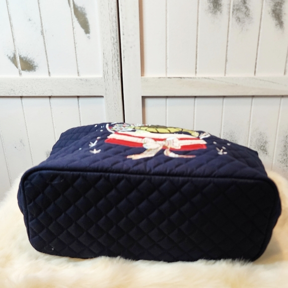 Vera Bradley Cotton Santa Turtle Tote Bag - Picture 9 of 10